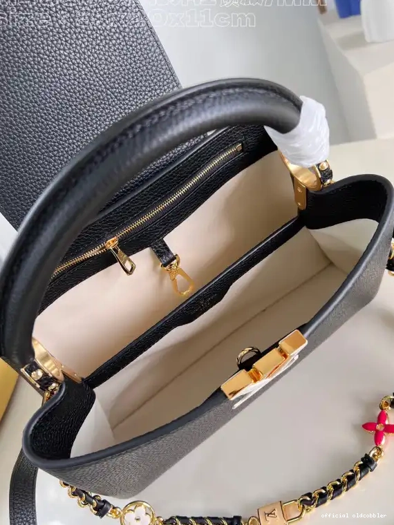 Official oldcobbler BB-31.5*20*11CM VUITTON CAPUCINES LOUIS 0517